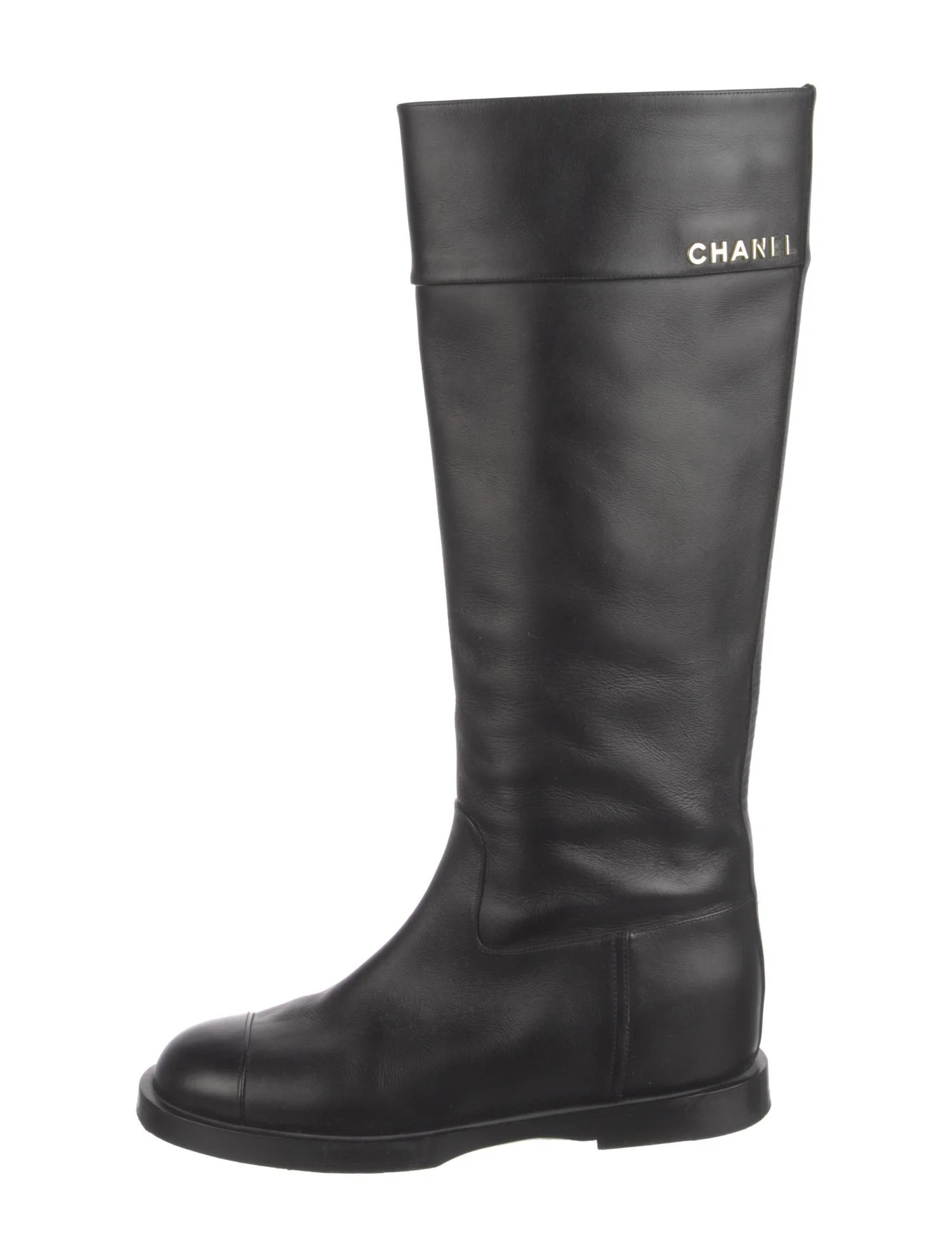 Chanel 2023 Leather Riding Boots - Black Boots, Shoes - CHA1381103 | The RealReal | The RealReal