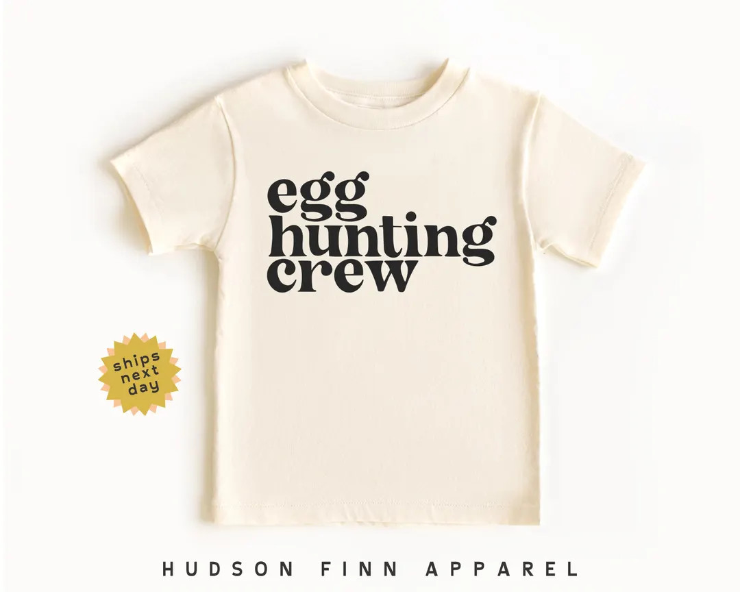 Egg Hunting Crew Kids Shirt, Easter Toddler Shirt, Matching Sibling Easter Egg Hunt Shirts, Sprin... | Etsy (US)