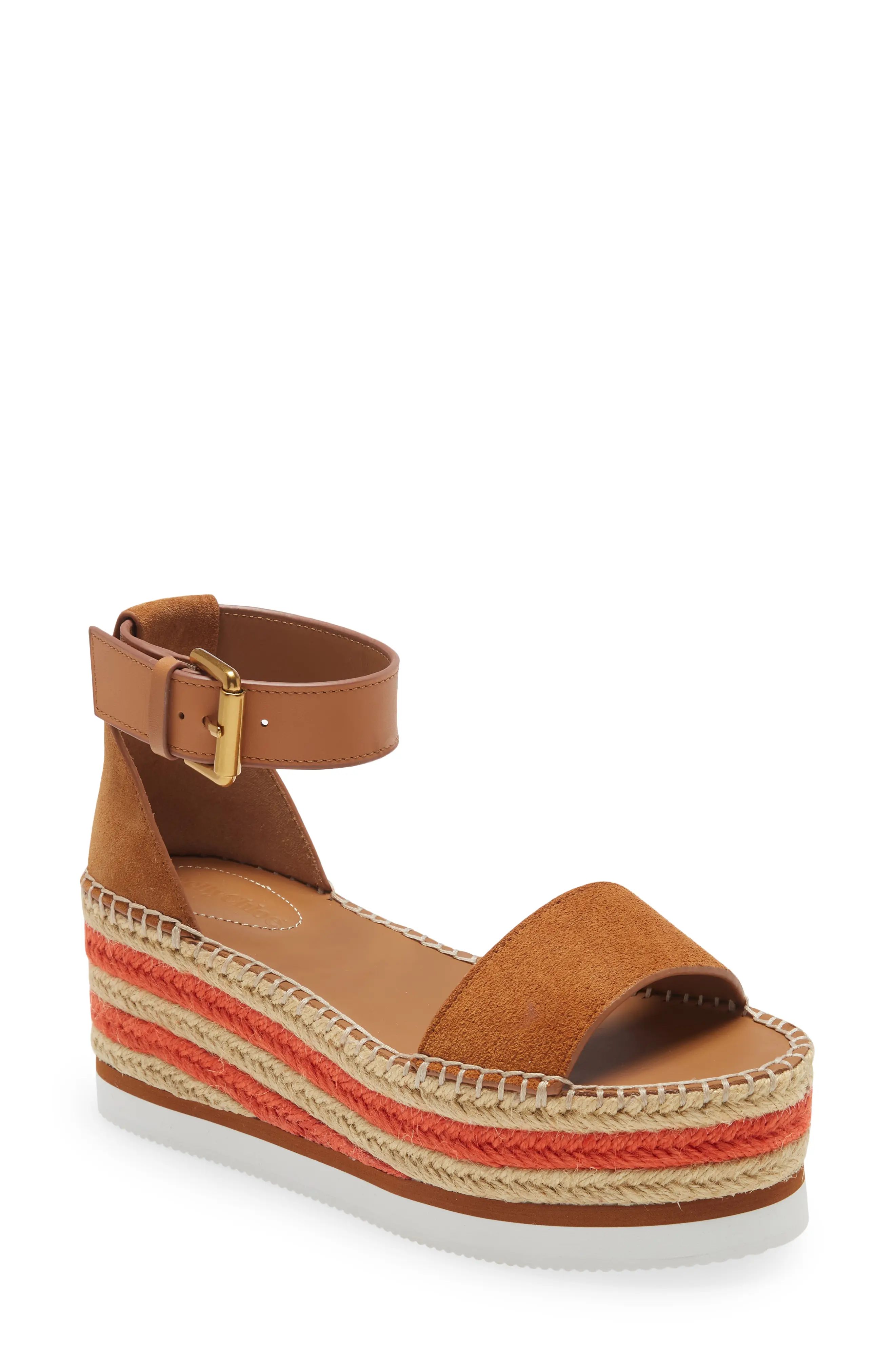 See by Chloe Glyn Suede Sandal in Tan at Nordstrom, Size 5Us | Nordstrom