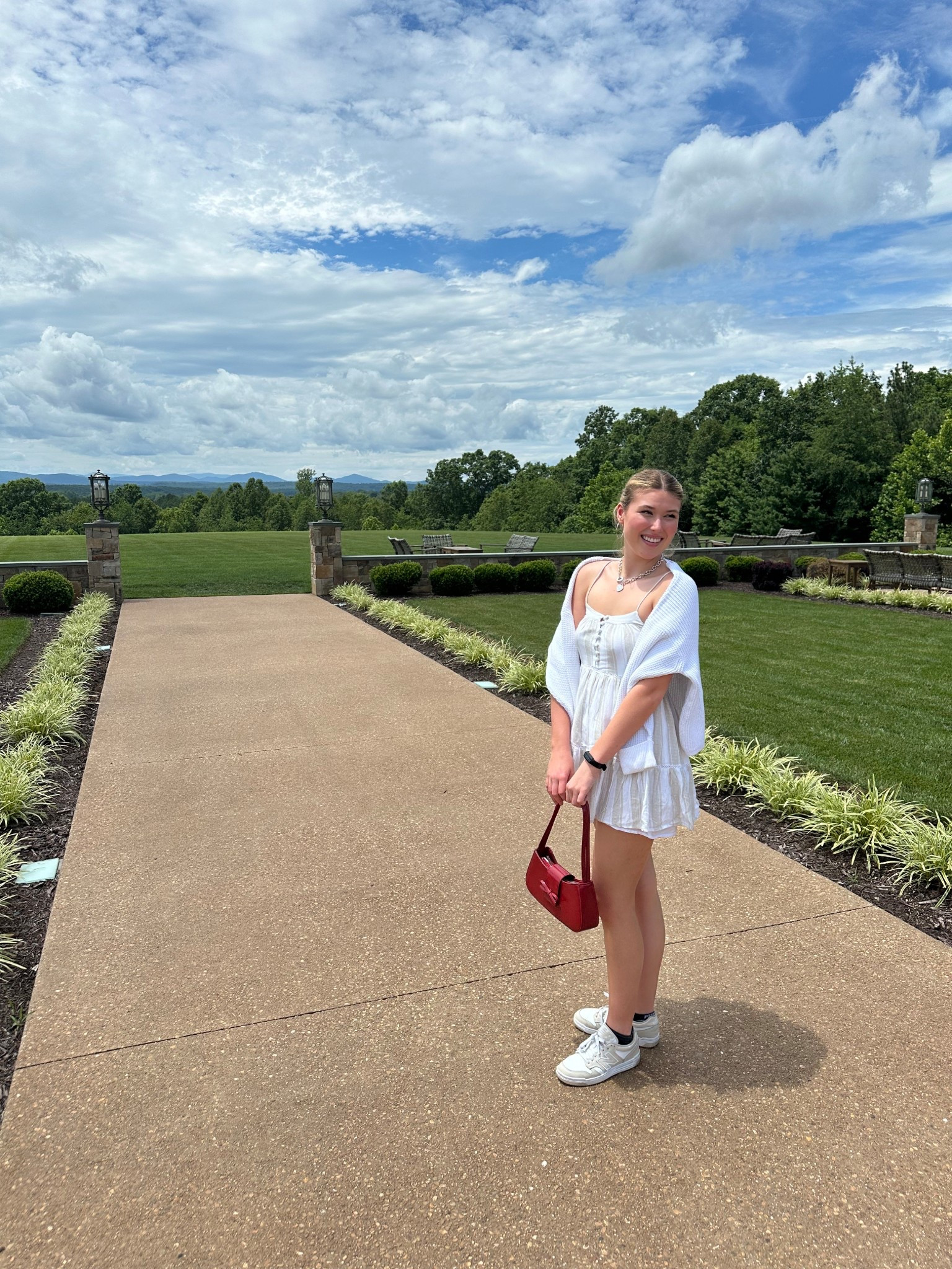 Went to visit Monticello this weekend and wore this to Mt. Ida Vineyards for lunch, it was perfect for the weather and occasion! I couldn’t find the link
To this dress or the exact sweater ANYWHERE, but the dress was from urban outfitters and the sweater is light weight and off the shoulder from the French Connection! 

#LTKSeasonal #LTKTravel #LTKSummerEdit