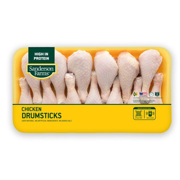 Sanderson Farms Fresh Chicken Drumsticks, Family Pack, 4.25-5.5 lb - Walmart.com | Walmart (US)