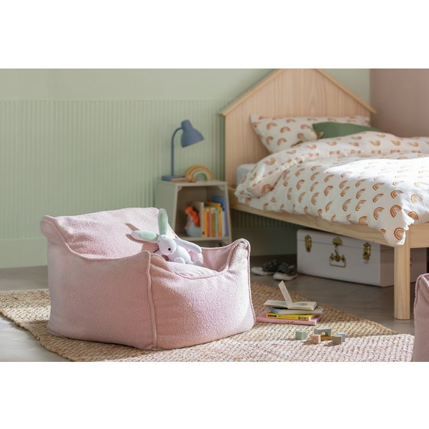 Buy Kaikoo Kids Single Chair Boucle Bean Bag - Pink | Bean bags | Argos | argos.co.uk