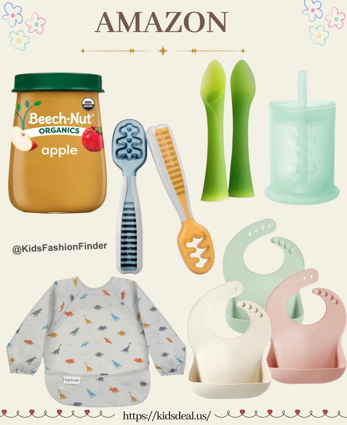 Baby feeding must-haves parents swear by 👶🥣✨
From organic apple puree 🍎 to soft silicone spoons, long-sleeve bibs (bye bye stains 🙌) and popular sippy cups—everything you need to make starting solids easier + less messy.

Perfect for busy parents & happy little eaters 💕
Save this list before mealtime chaos hits 😆

#BabyFeeding #StartingSolids
#BabyEssentials #MomApproved
#FeedingTime #BabyMustHaves 🍼🍽️ 

 

#LTKBaby #LTKmomlife #LTKSaleAlert