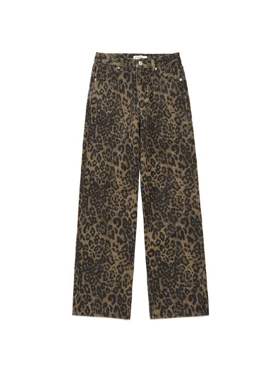 LEOPARD WIDE PANTS (BROWN) | W Concept (US)