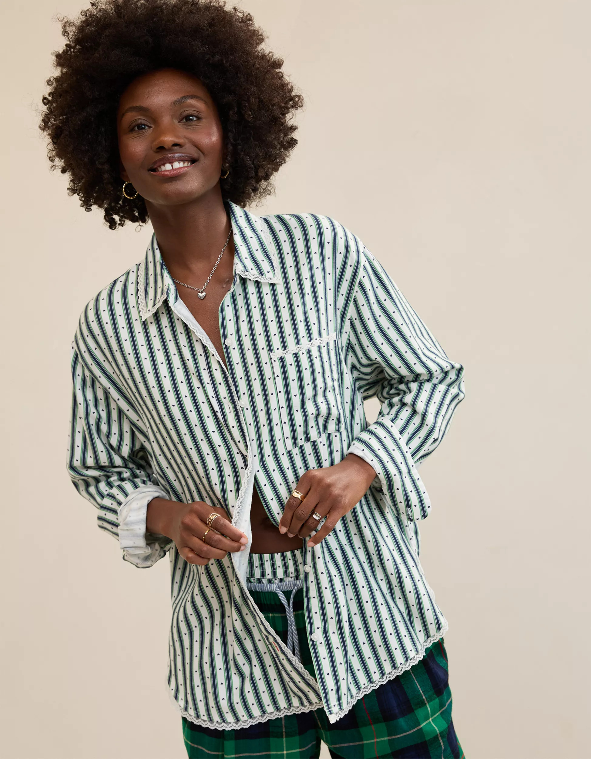 Aerie Flannel Pajama Shirt | Aerie