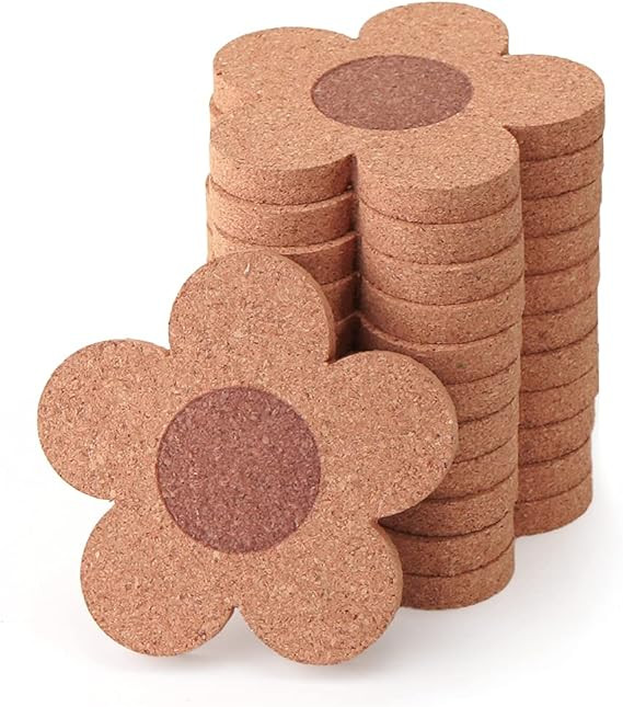 12PCS 3/8" Thick Cork Coasters for Drinks,Absorbent and Reusable Coaster Set 100% Natural Cork 4 ... | Amazon (US)