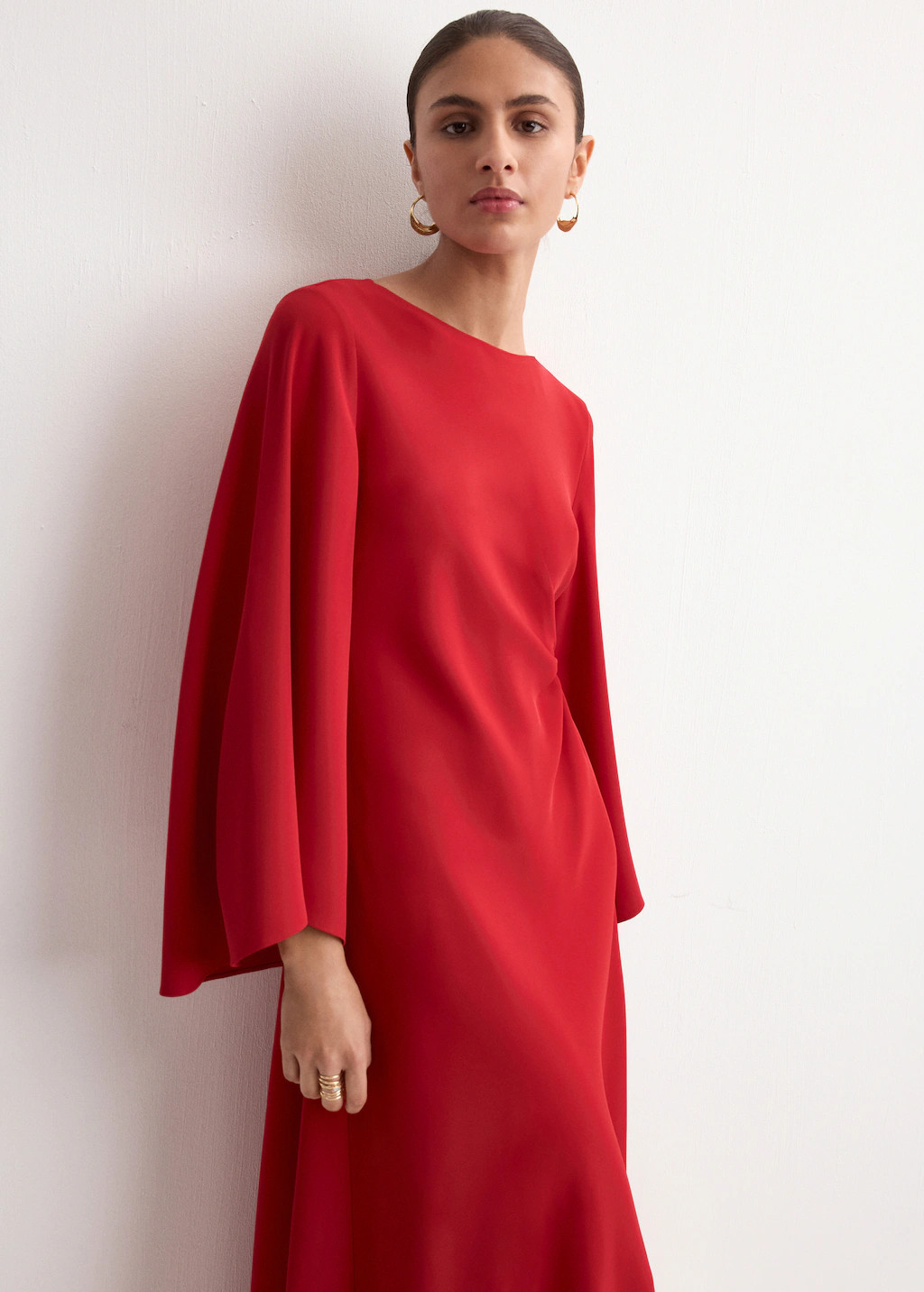 Ruched satin dress | Mango (US/MX/AU)