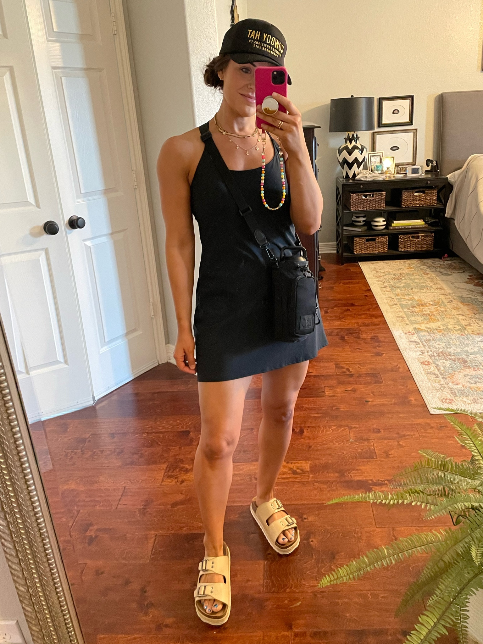 Abercrombie traveler dress cowboy trucker hat Birkenstock sandals travel outfit

[Hat is from Sendero Provisions]

#LTKtravel #LTKunder50 #LTKstyletip