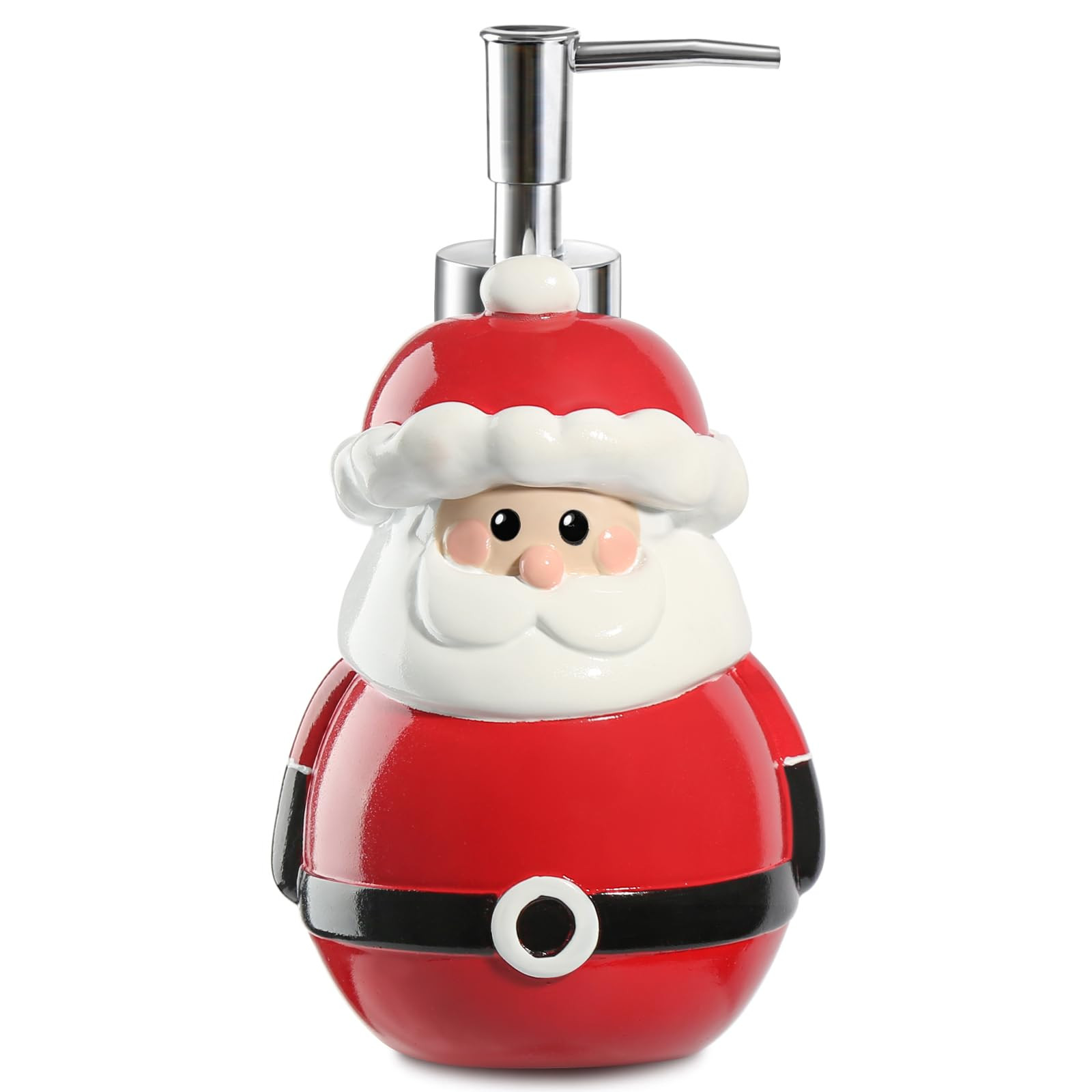 Christmas Soap Dispenser, 6.8fl oz/195ml Resin Christmas Hand Soap Dispenser for Bathroom, Santa Bathroom Accessories, Refillable Dispenser for Soap, Lotion, Shower Gel | Amazon (US)