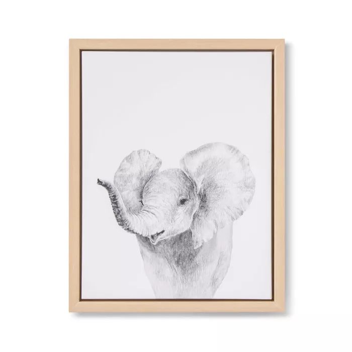 11x14 Framed Canvas Elephant - Cloud Island™ | Target