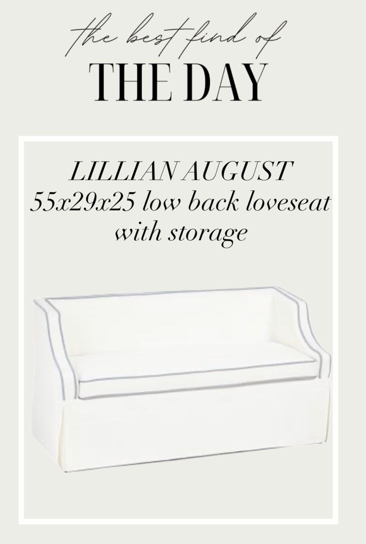 LILLIAN AUGUST
55x29x25 low back loveseat with storage

#LTKHome