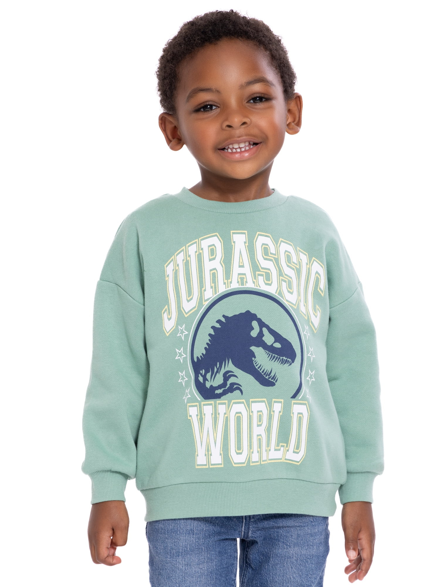 Jurassic World Toddler Long Sleeve Graphic Crewneck, Sizes 12M-5T | Walmart (US)