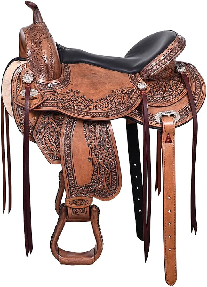 HILASON Western Horse Saddle American Leather Flex Tree Trail & Pleasure Antique Brown | American... | Amazon (US)