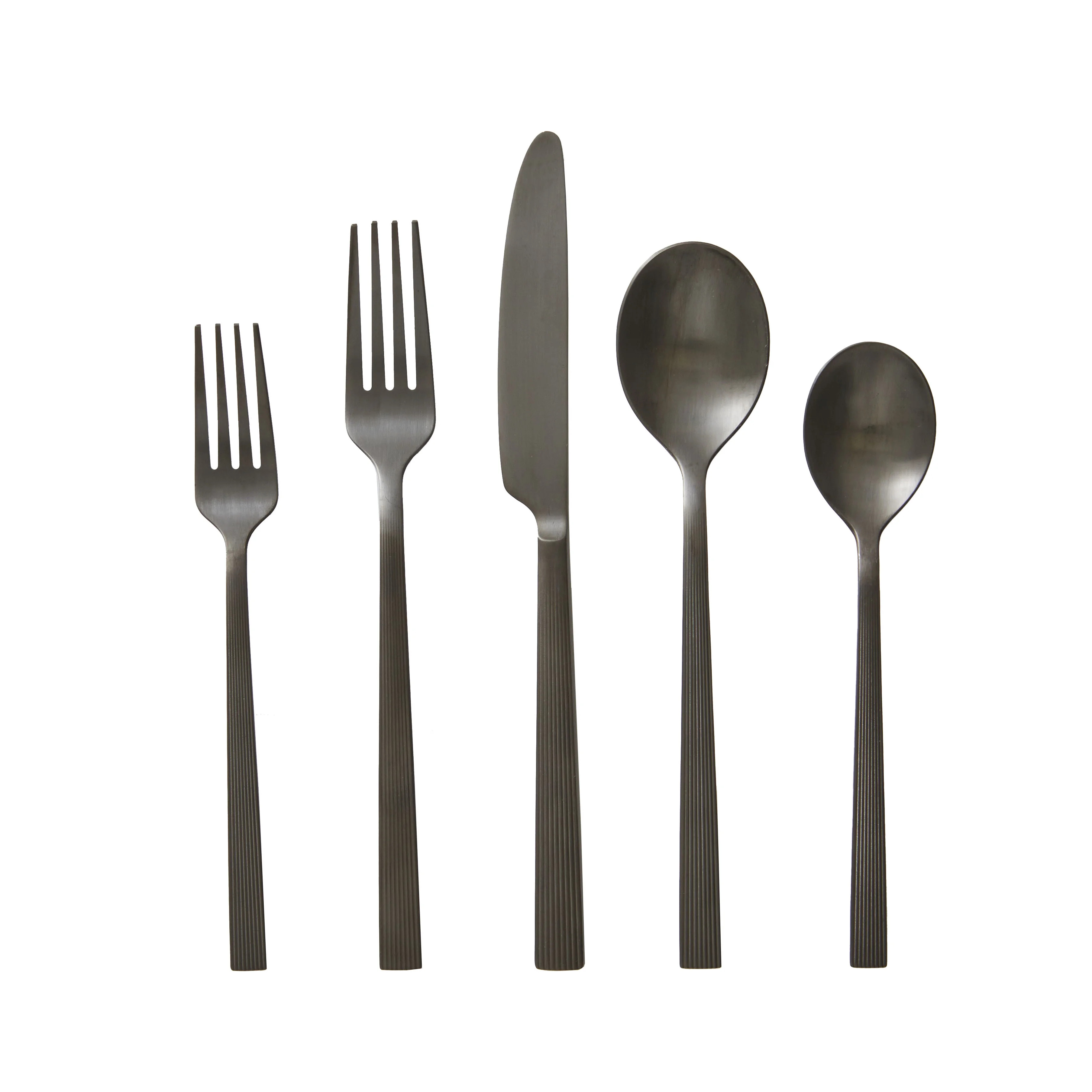 Better Homes & Gardens 20-Piece Black Stainless Steel Flatware Set (Service for 4) | Walmart (US)