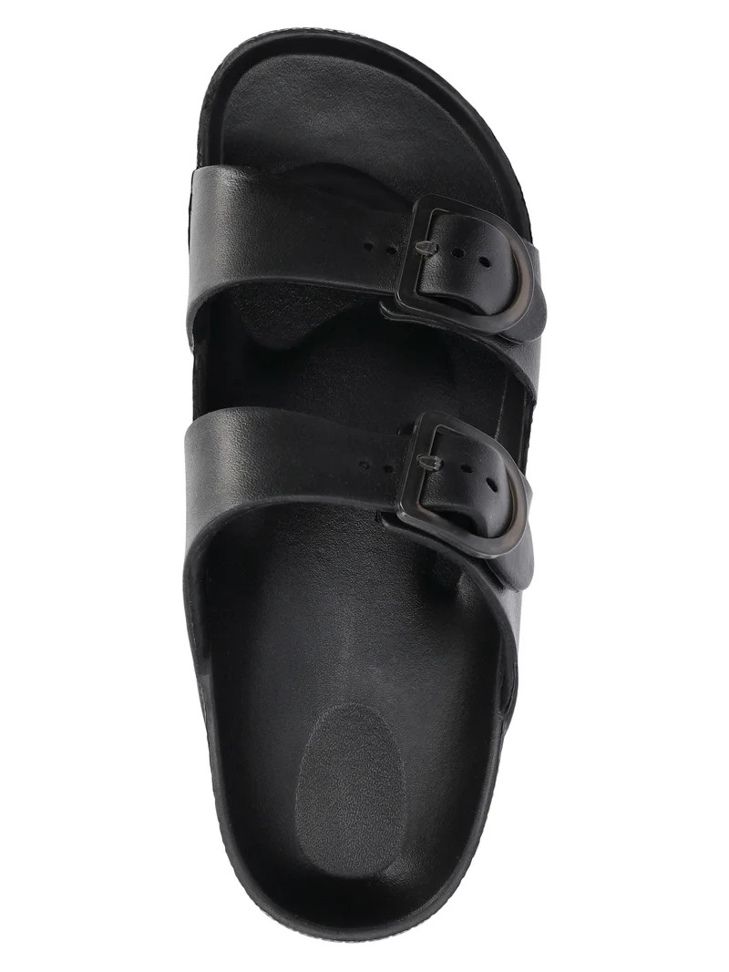 Time and Tru Women's Double Buckle Slide Sandals | Walmart (US)