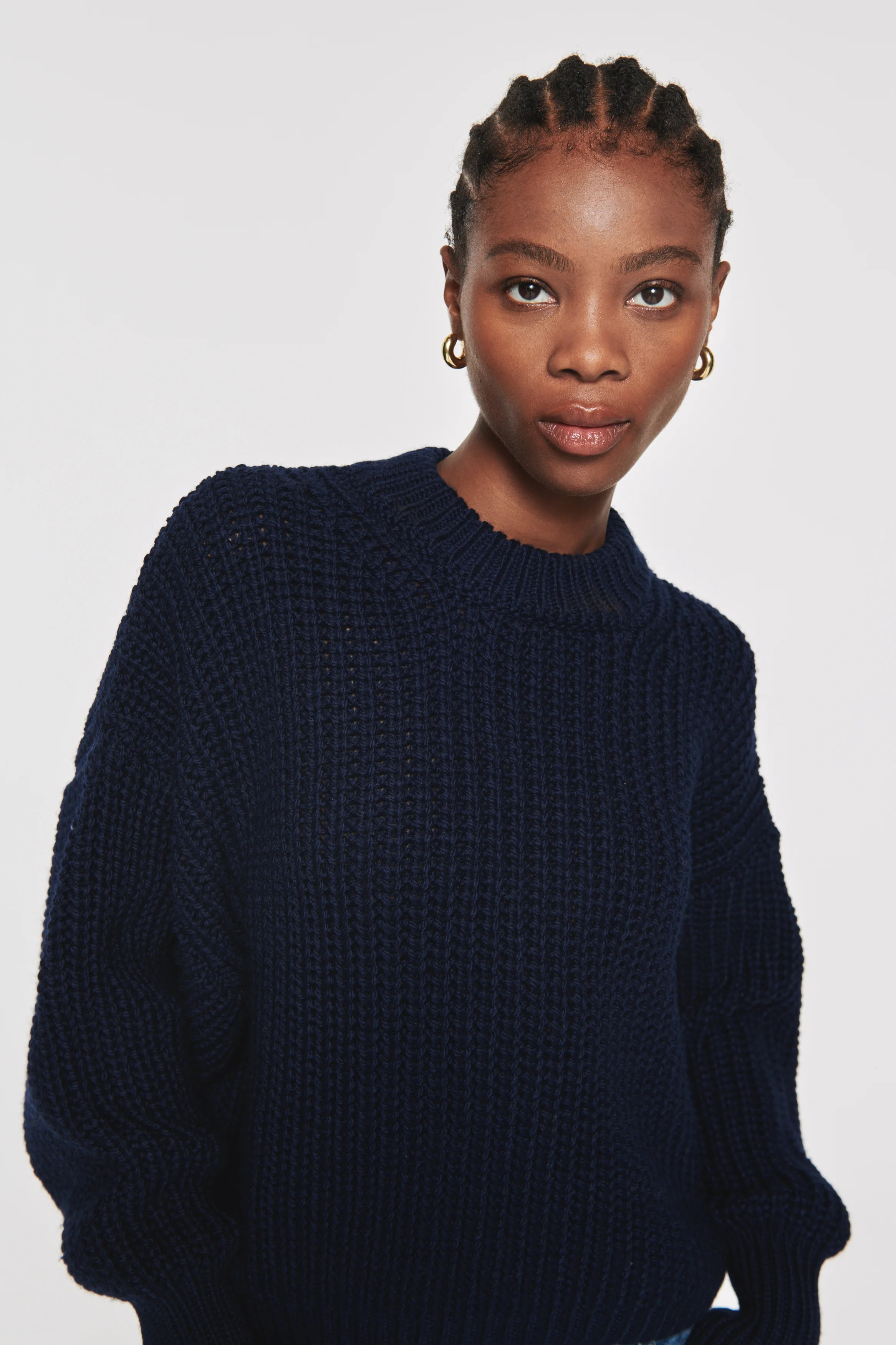 Kerry | Chunky Knit Jumper in Navy | ALIGNE | Aligne UK