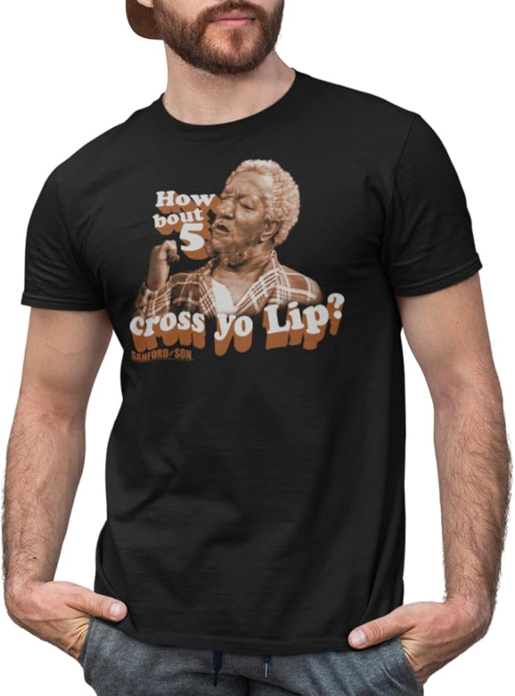 Red Foxx 9 Cross Yo Lips Adult T-Shirt Tee | Amazon (US)