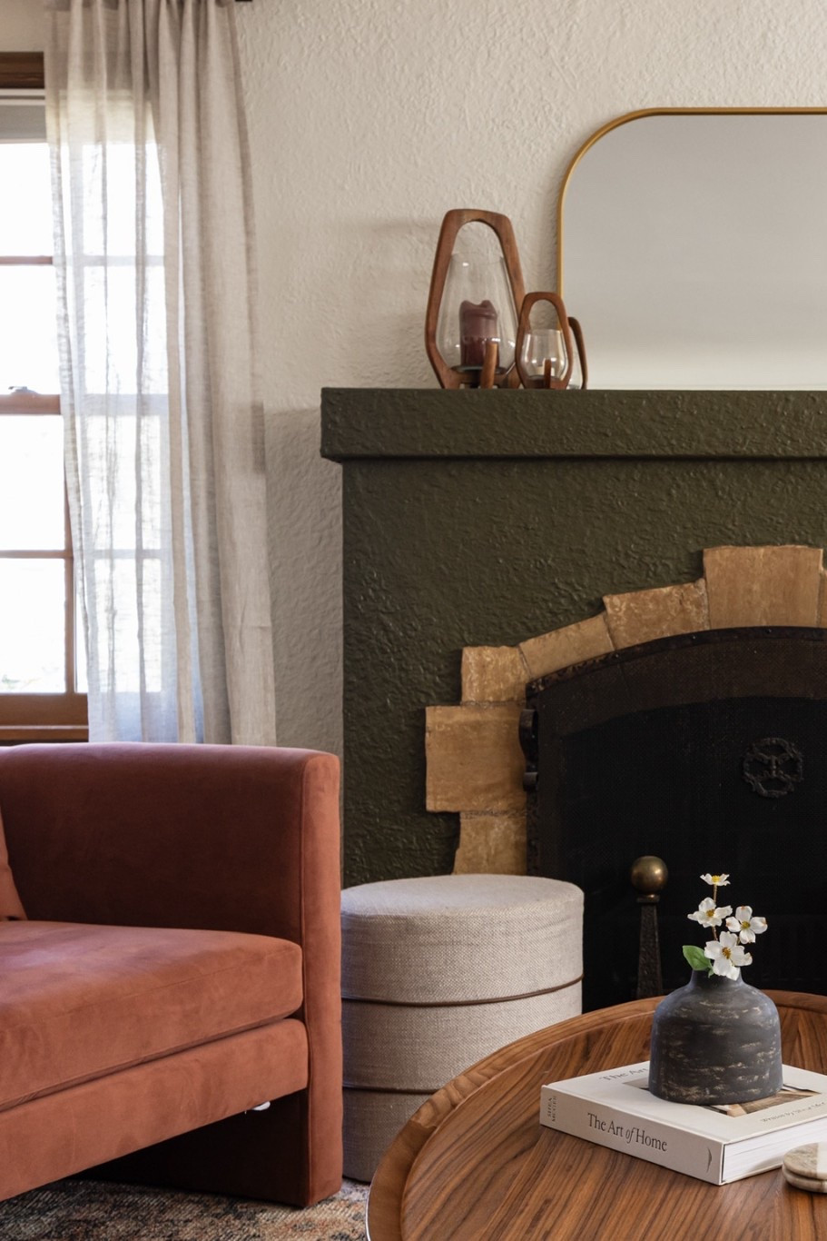 Sale alert! This round ottoman with leather piping is currently 20% off. I personally own and we also used in our #ewingrefresh living room project! There’s also a brown one  available, that is giving major fall vibes. 🙌🏼  

#LTKSaleAlert #LTKHome #LTKautumn