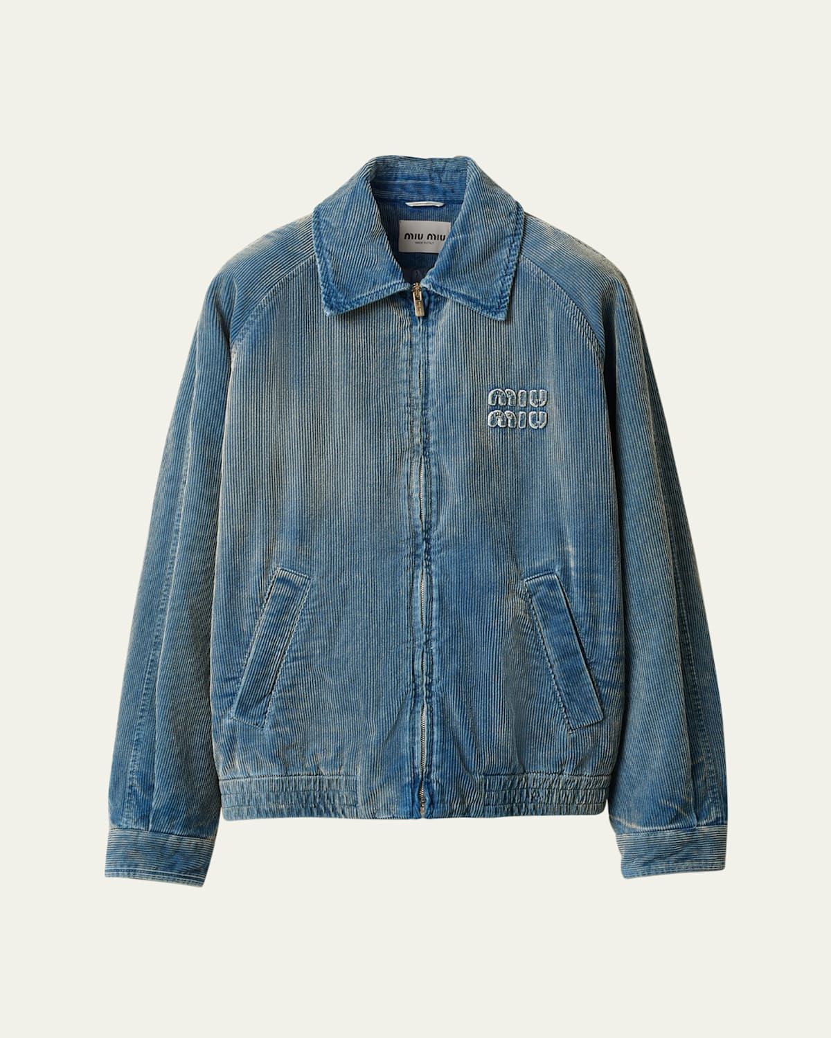 Logo Embroidered Corduroy Bomber Jacket | Bergdorf Goodman
