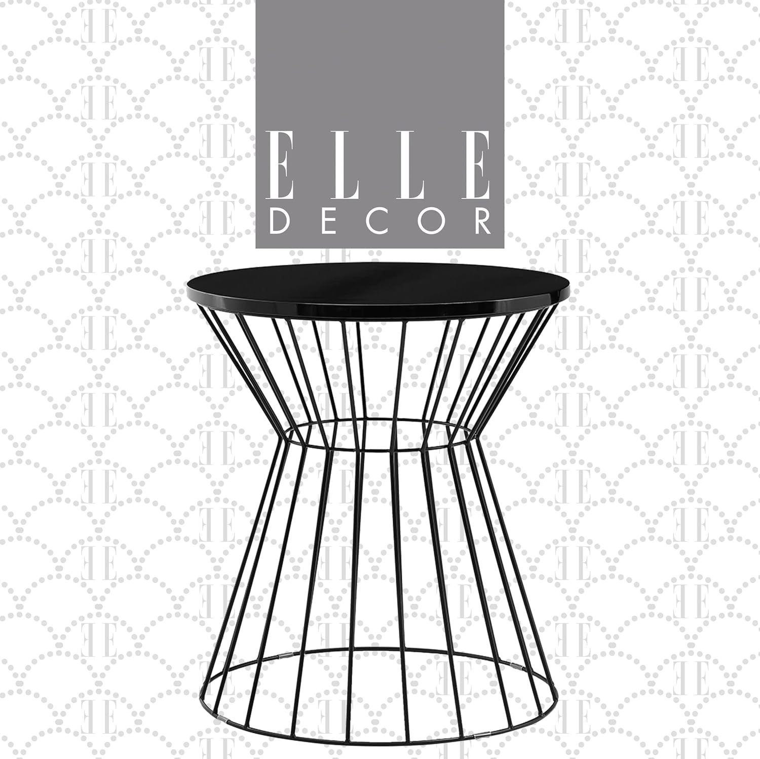 Elle Decor Lulu Round Hourglass Metal Side Table, Small Modern Accent Nightstand for Living Room,... | Amazon (US)
