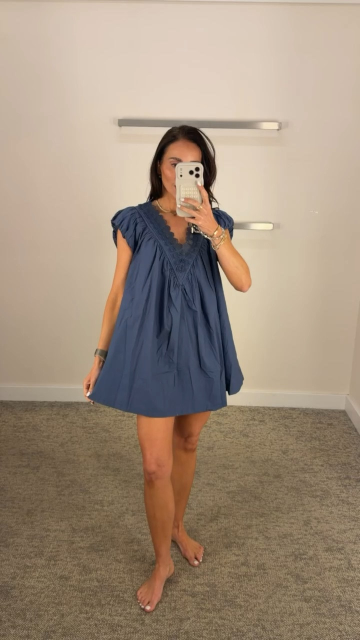 this dress is so easy and flattering. I'm 5'7 and unfortunately it's too short on me but I love the flowy fit and the neckline detail, it gives that effortless throw on and go feel. perfect with sandals now or sneakers for a more casual look

dress, mini dress, flowy dress, casual dress, summer dress, blue dress, everyday outfit, effortless style, vacation outfit, mom outfit, annabrstyle 

#LTKTravel #LTKMothersDay #LTKSeasonal