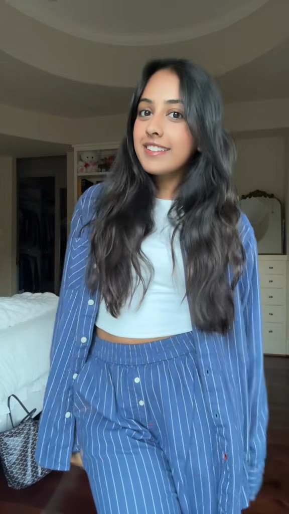 Pajama set. School outfit. Coffee outfit. 2 piece set. Aerie off-duty poplin pants and shirt in XS  

#LTKStyleTip #LTKGiftGuide #LTKSaleAlert