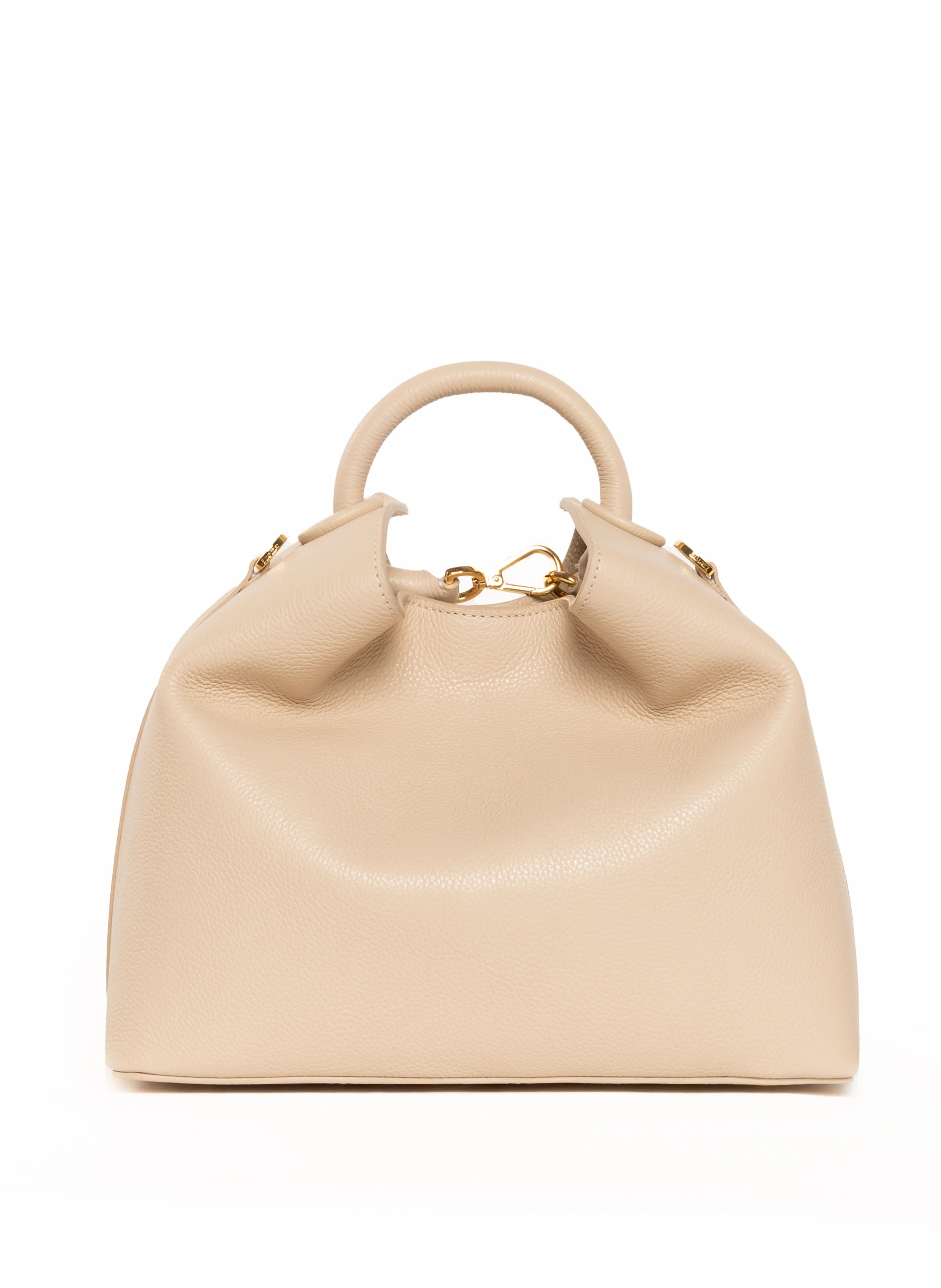 Raisin Pebbled Leather Nude - Leather Handbags for Women - Elleme | Elleme
