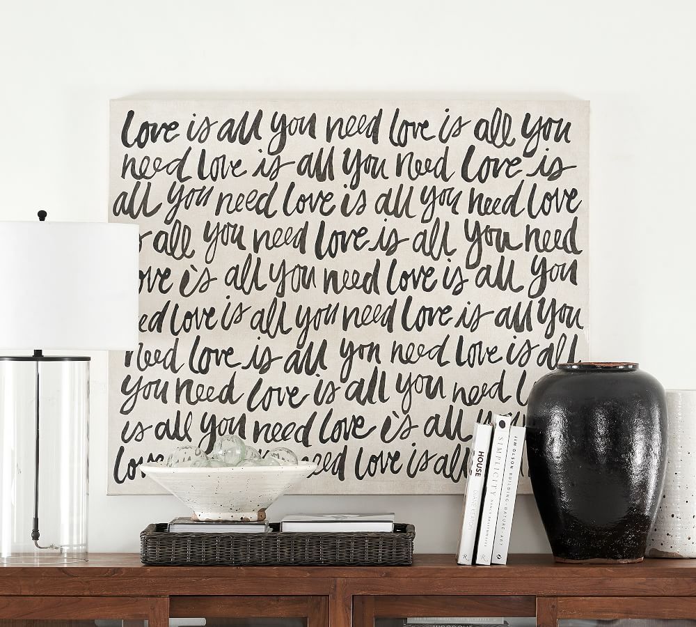 Love Is All You Need Wrapped Canvas Print | Pottery Barn (US)