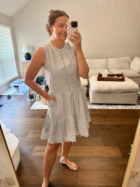 Gap dress on Sale for $39
Wearing the small tall length 
