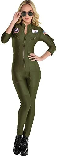 Party City Top Gun: Maverick Flight Costume for Women, Halloween, Olive Green, Medium (6-8), Cats... | Amazon (US)