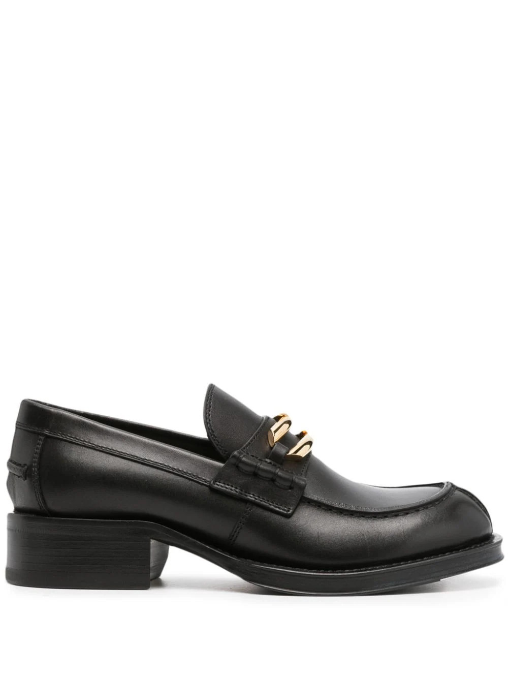 Lanvin buckled leather loafers - Black | Farfetch Global