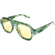 Retro Aviator Sunglasses for Women Square Chic Classic Trendy Fashion Oversized 70s Style Sun Gla... | Amazon (US)