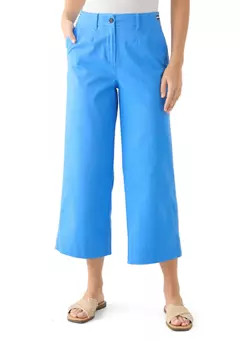 Crown & Ivy™ Women's Wide Leg Cropped Chino Pants | Belk