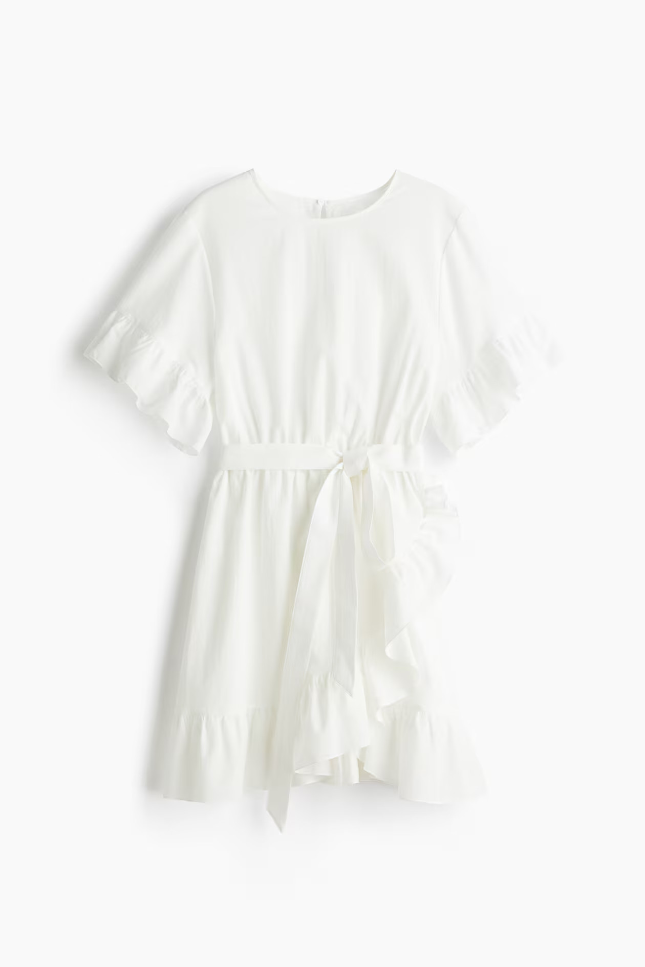Kleid mit Volants - Weiß - Ladies | H&M AT | H&M (DE, AT, CH, NL, FI)
