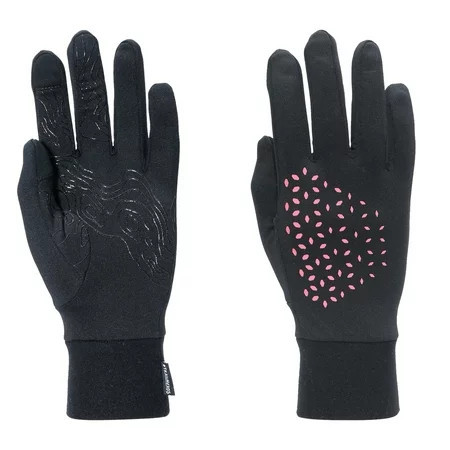 TrailHeads Running Gloves for Women | Lightweight Gloves with Touchscreen Fingers -Black / Pink Reflective - large | Walmart (US)