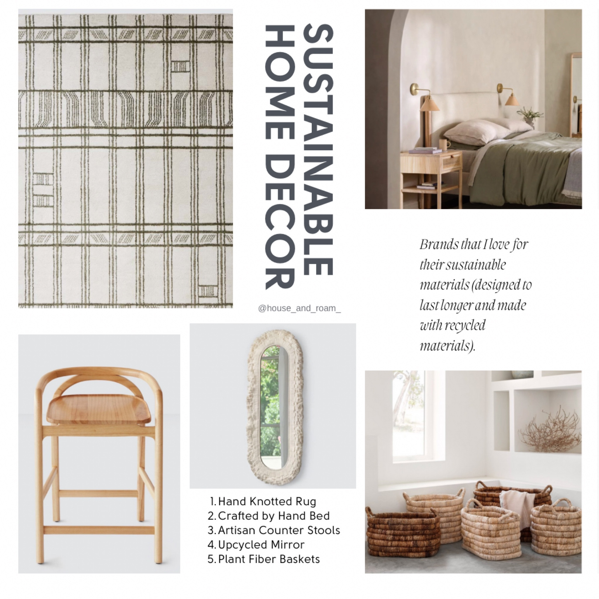 Decor that I love for it’s craftsmanship and sustainability (and beauty). #homedecor #eco #neutral #counterstool #linen #bedding #artisan #bedroom #livingroom