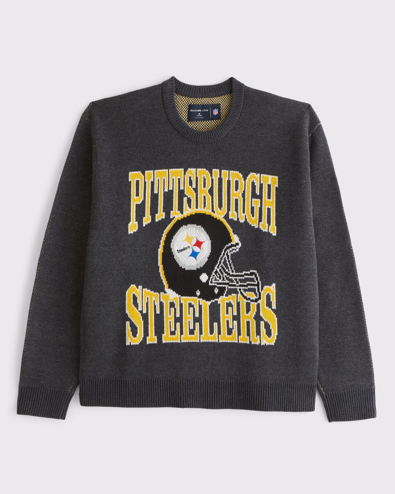 Men's Pittsburgh Steelers Crew Sweater | Men's Tops | Abercrombie.com | Abercrombie & Fitch (US)