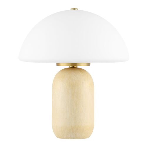 Cowen 13.5" Table Lamp, Natural/Brass | One Kings Lane