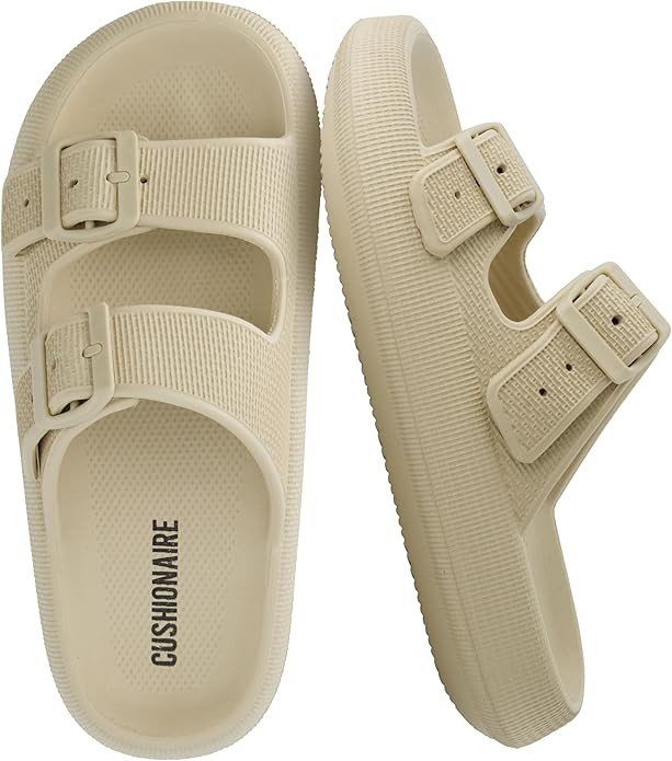 CUSHIONAIRE Fame Pillow Recovery Sandals for Women, Adjustable Double Buckle Waterproof EVA Cloud... | Amazon (US)
