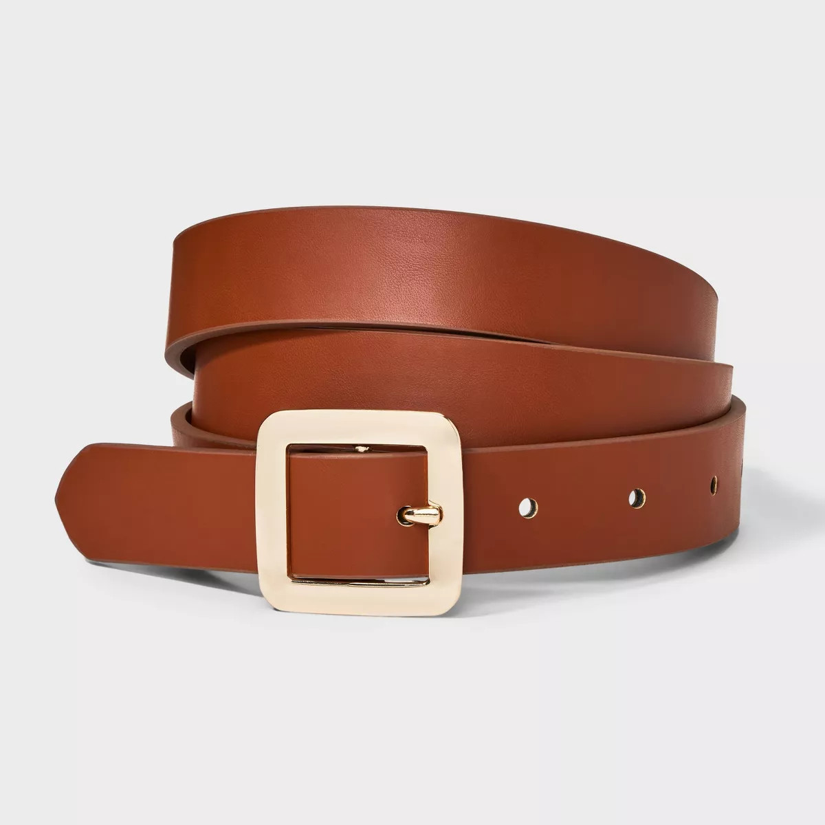 Women's Chunky Center Bar Buckle Belt - A New Day™ Brown | Target