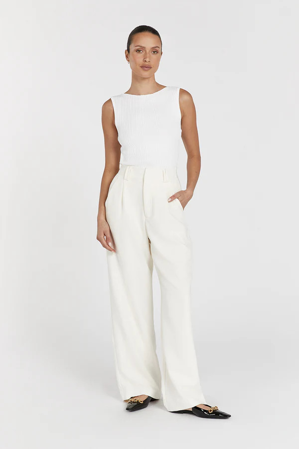 SIENNA OFF WHITE KNIT TANK | DISSH