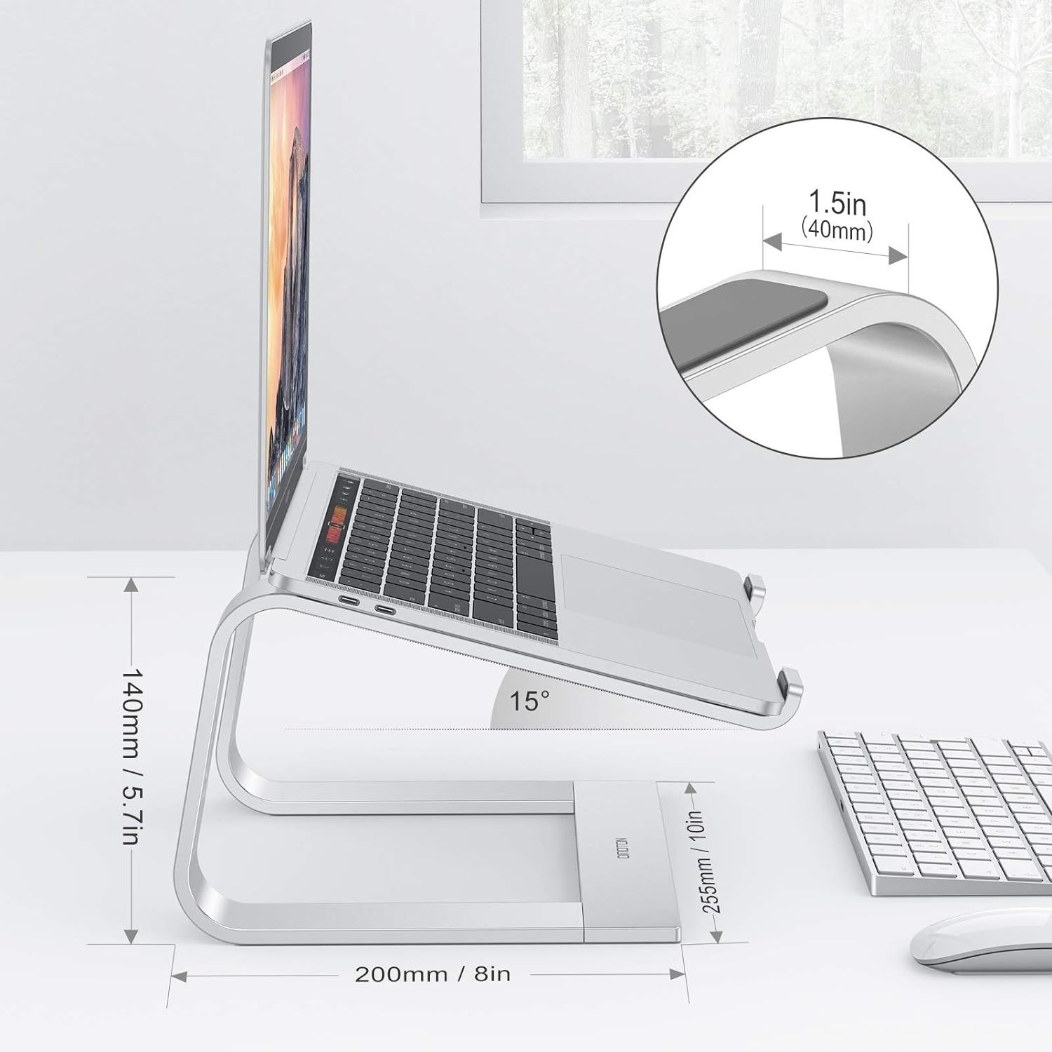 OMOTON Laptop Stand, Detachable Laptop Mount, Aluminum Laptop Holder Stand for Desk, Compatible w... | Amazon (US)