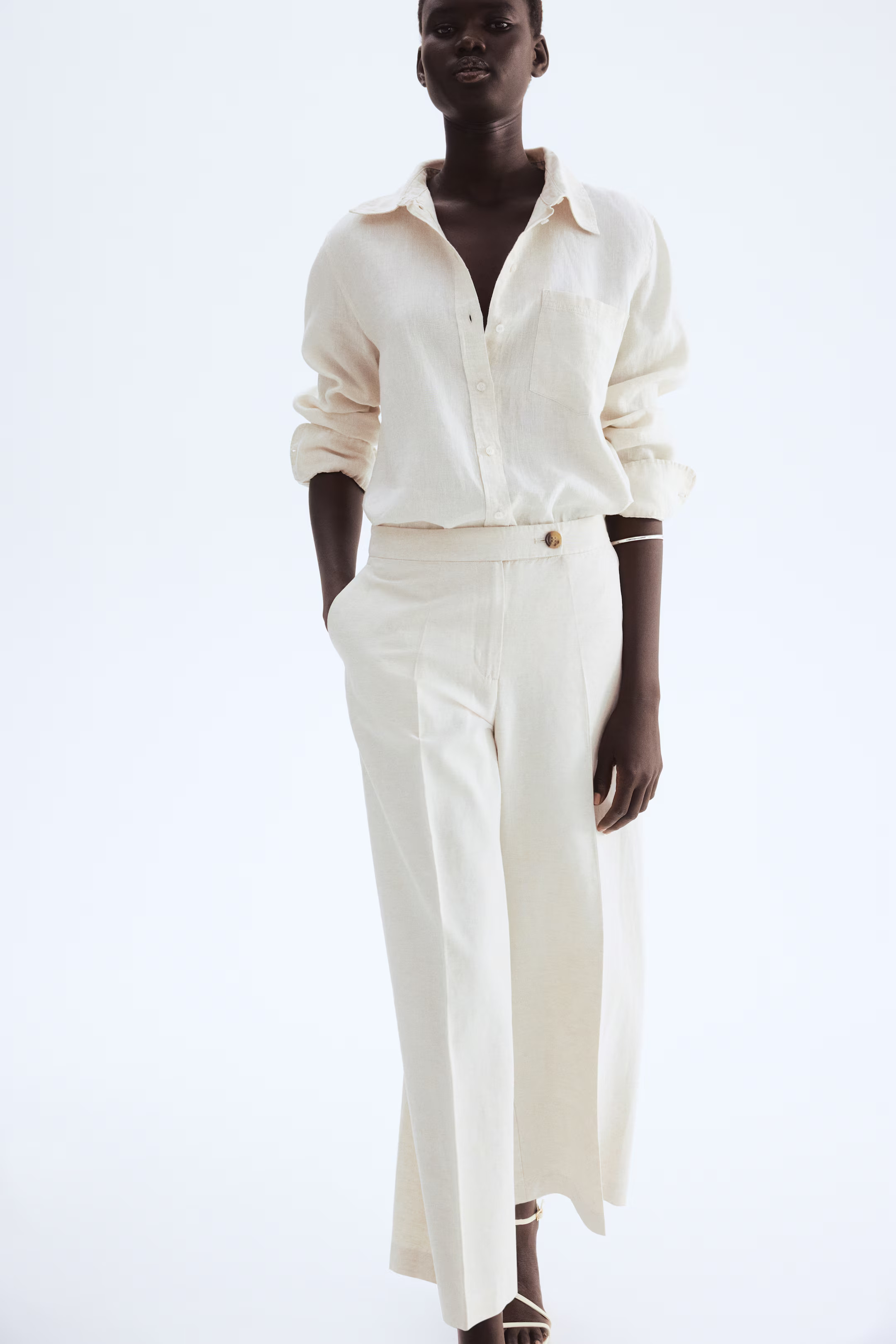 Dressy Linen-Blend Pants | H&M (US + CA)