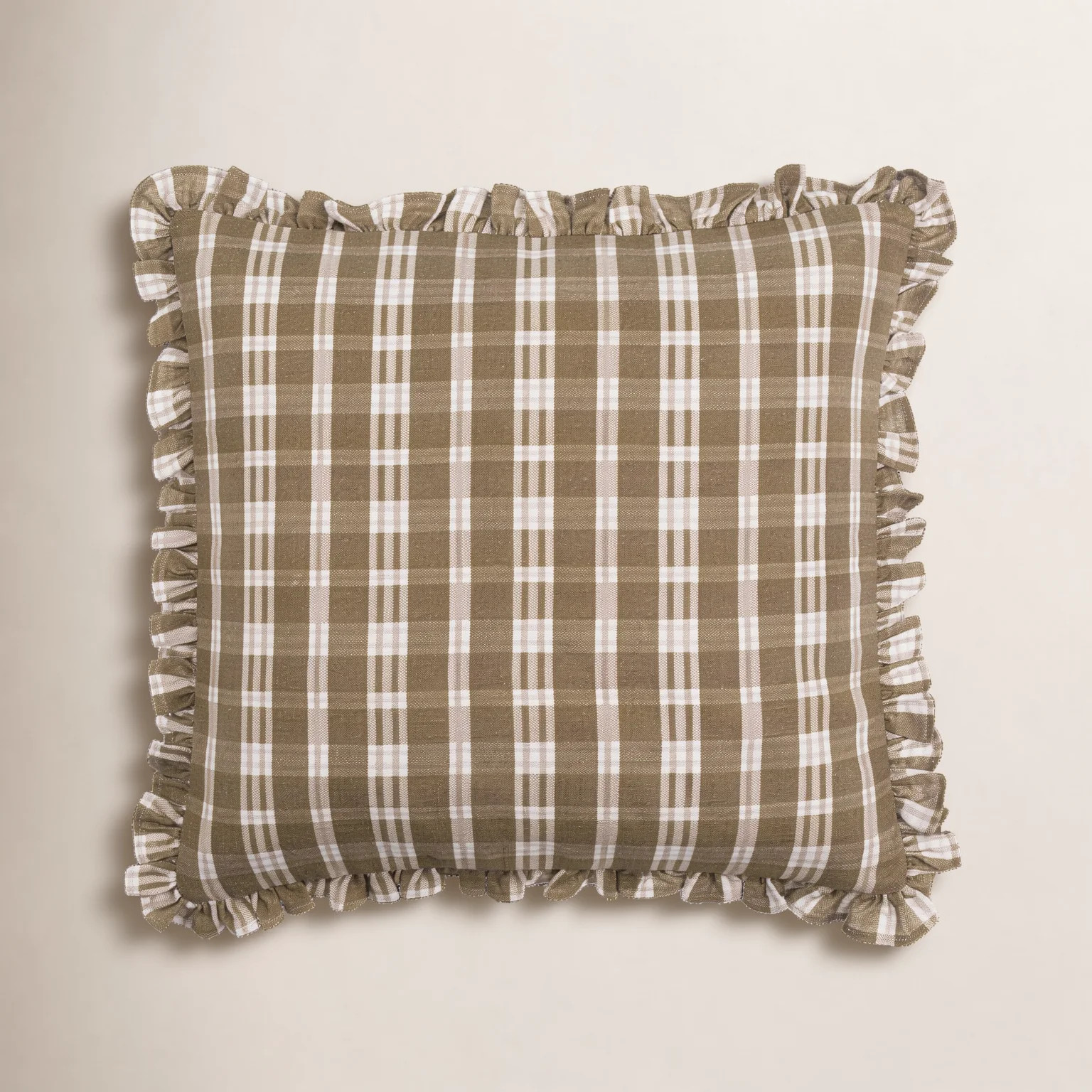 Zeppelin Plaid Cotton Throw Pillow | Birch Lane