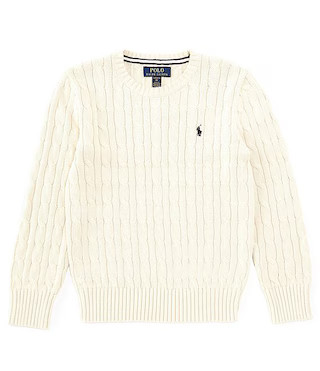Big Boys Long Sleeve Cable-Knit Sweater | Dillard's