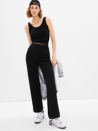 CashSoft Cable-Knit Sweater Pants | Gap (US)