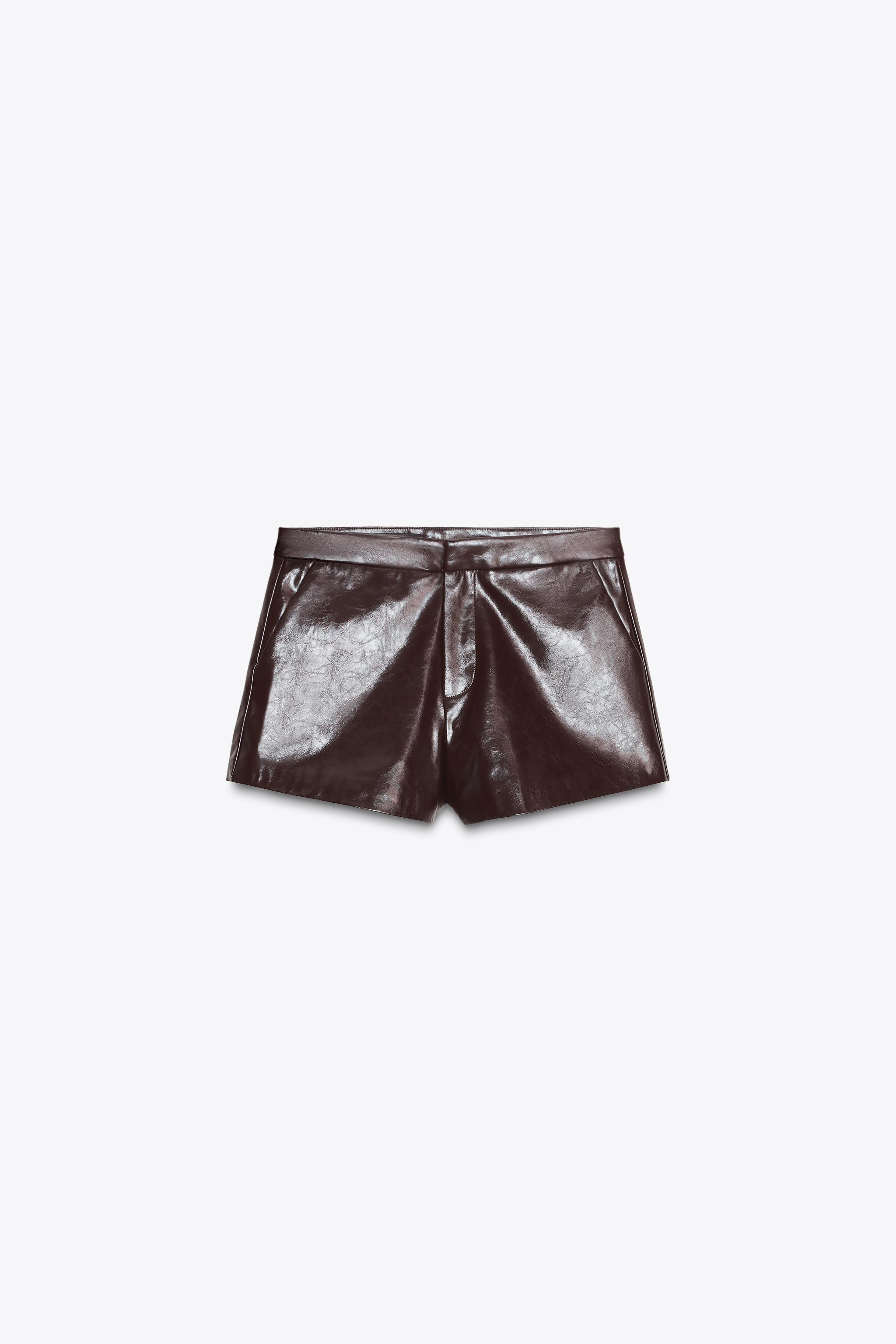 FAUX LEATHER SHORTS | Zara US