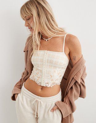 Show Off Winter Express Lace Corset Bra Top | Aerie