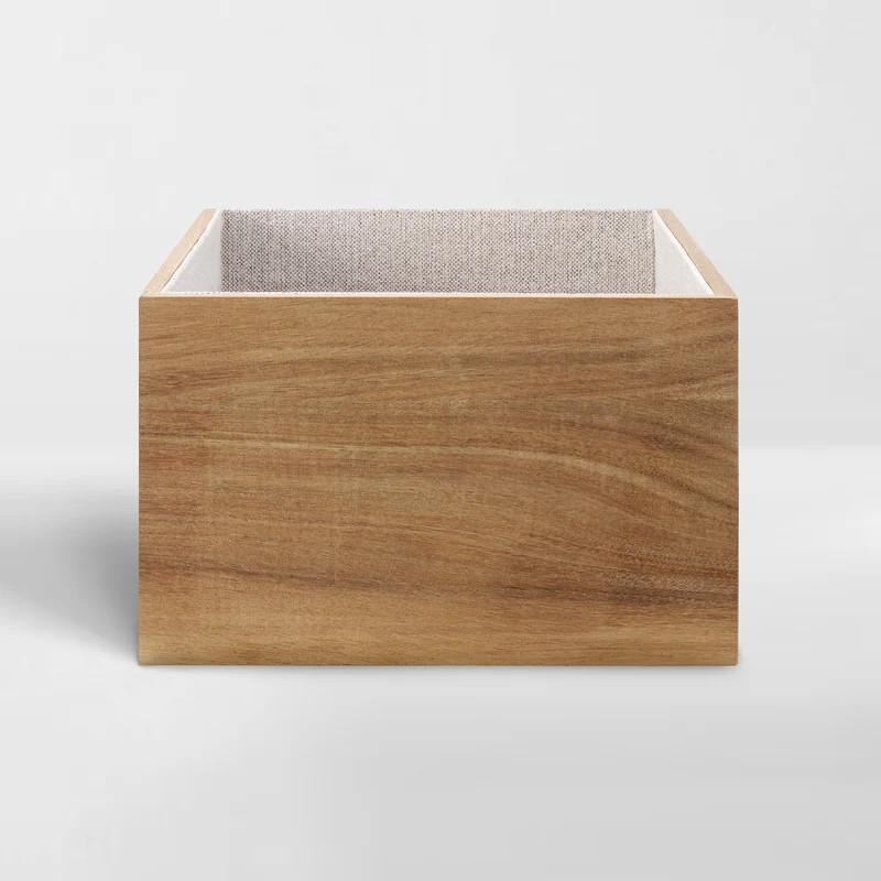 Lined Acacia Bin | NEAT Method