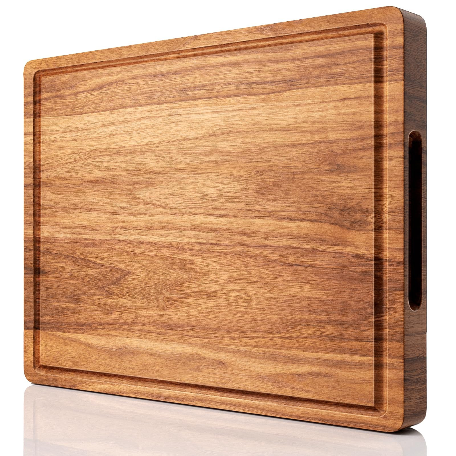 XX-Large Acacia Wood Cutting Board for Kitchen, 24x18x1.2 Inch Reversible Wooden Chopping Board T... | Amazon (US)